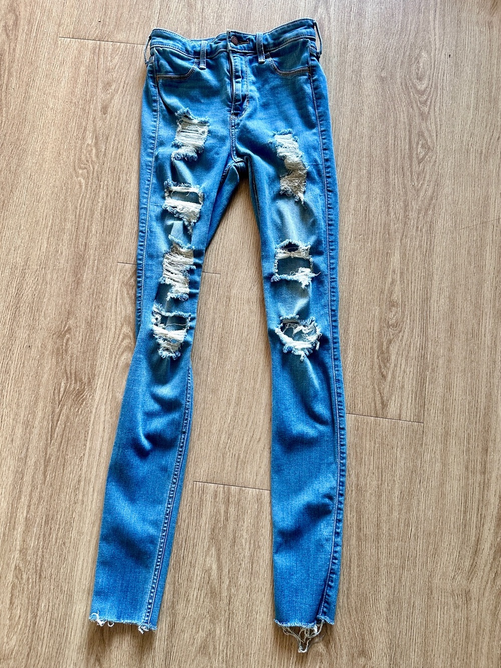 HOLLISTER High-Rise Distressed Jean Leggings W25 L30